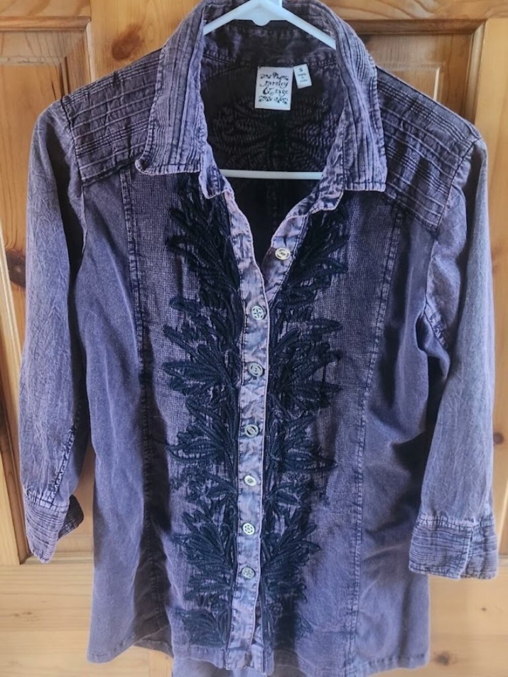 Parsley & Sage Embroidered Tunic Shirt - Art to Wear!